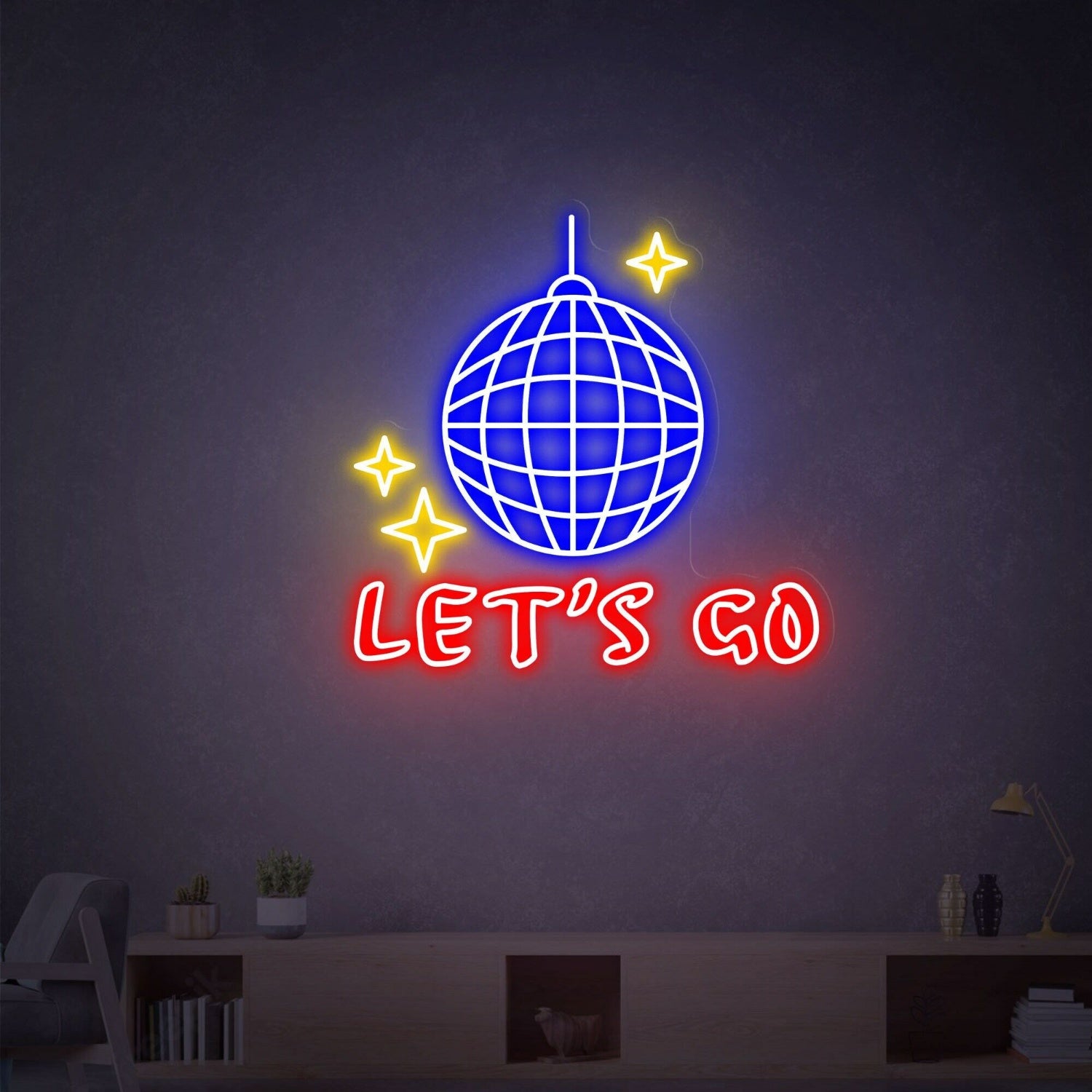 Your Nights Disco Ball Lets Go Disco Led Neon Sign | Shineneon