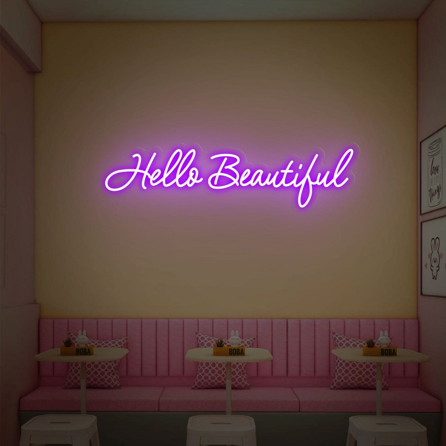 Your Space Hello Beautiful Neon Sign Wall Art | Shineneon