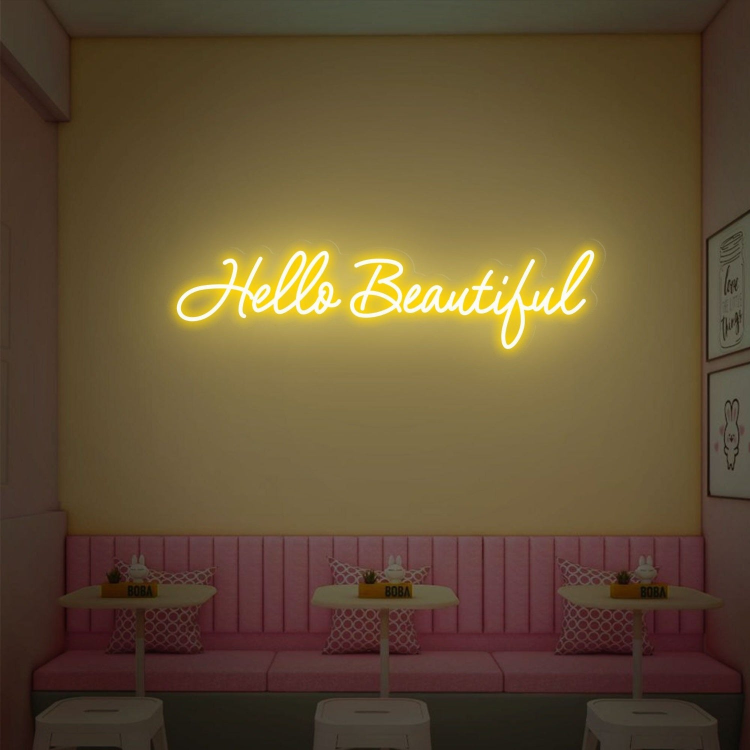 Your Space Hello Beautiful Neon Sign Wall Art | Shineneon