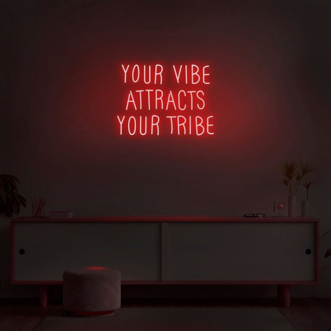Your Vibe Attracts Your Tribe Led Sign Business Neon Sign