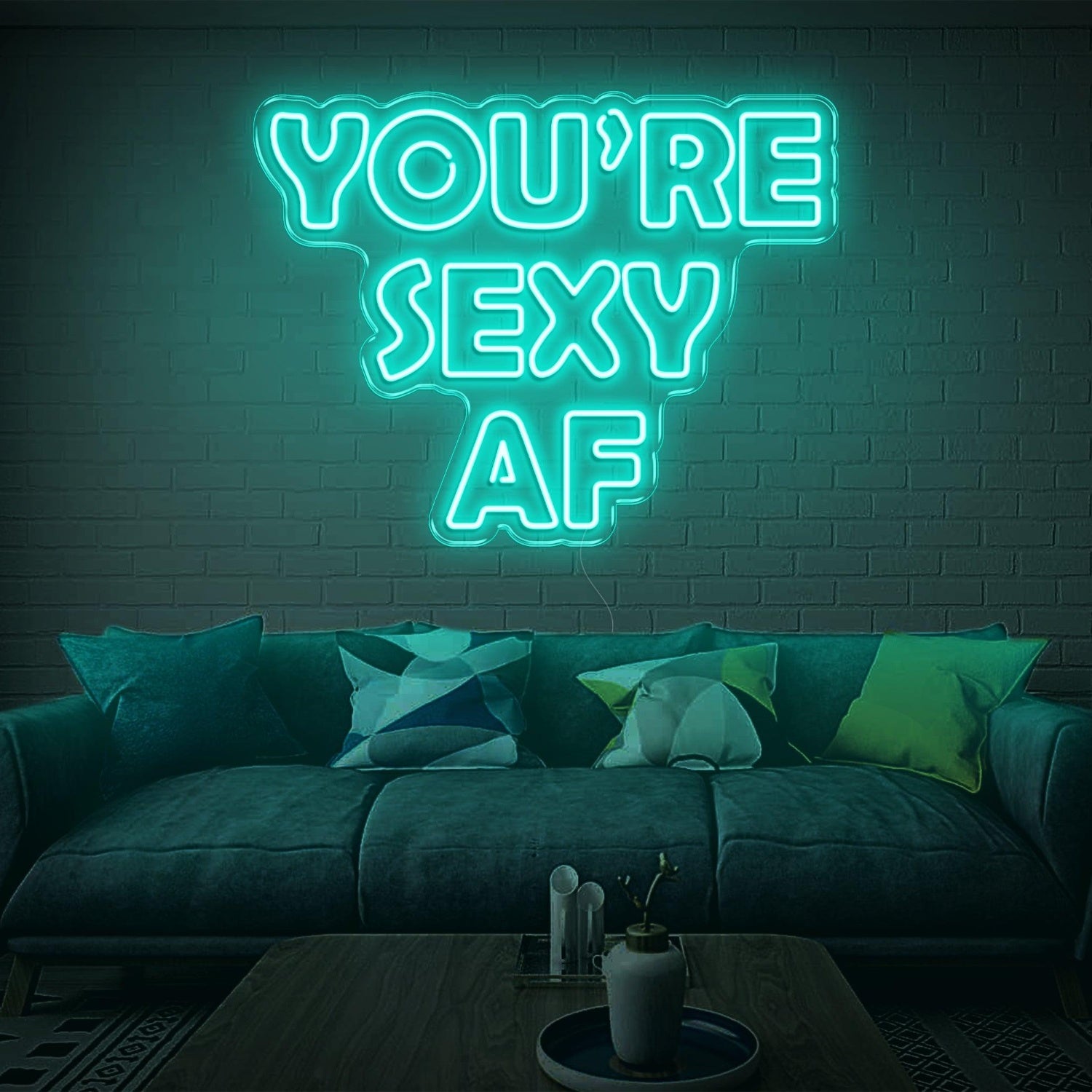 Youre Beauty Af White Led Neon Sign For Modern Living Room Decor | Shineneon