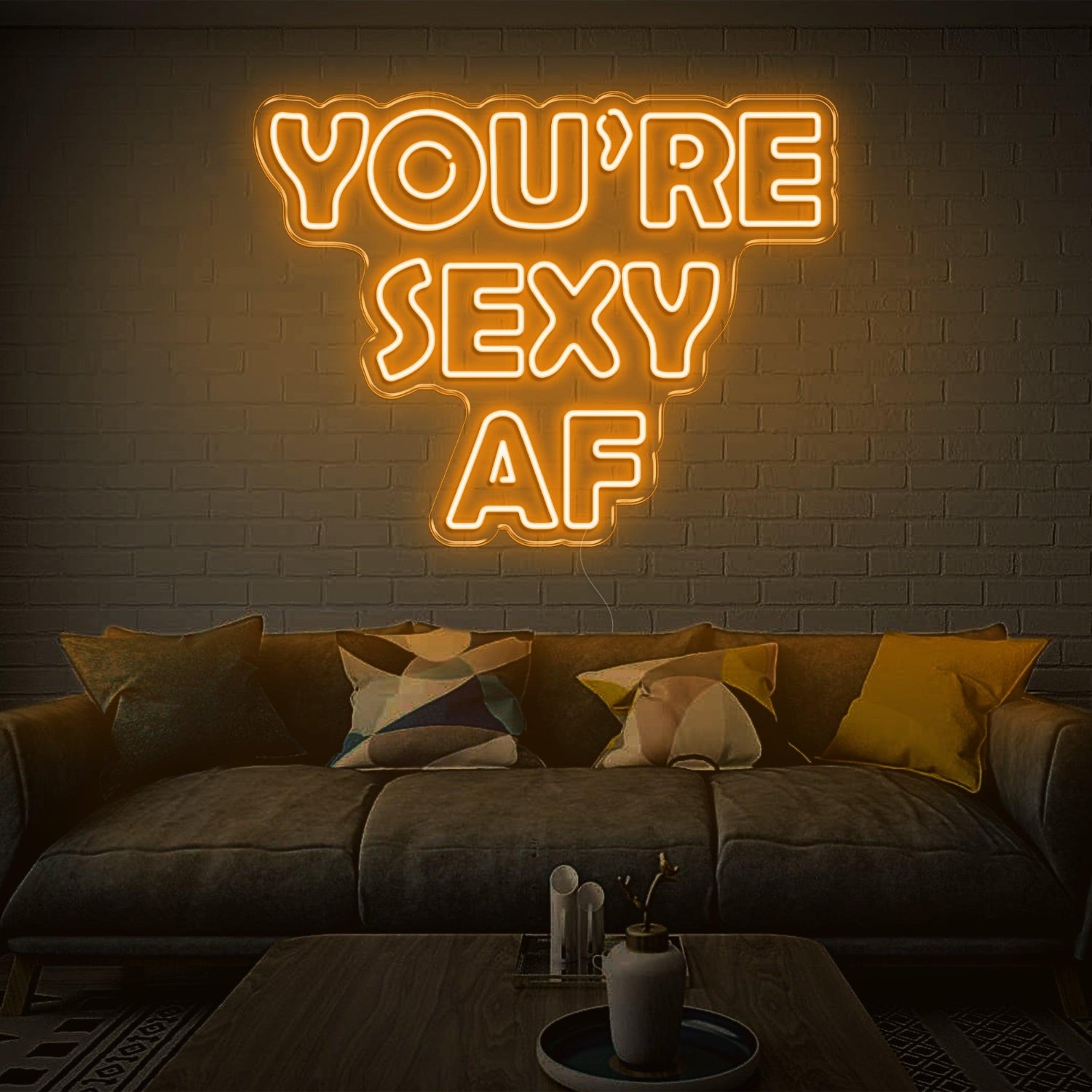 Youre Beauty Af White Led Neon Sign For Modern Living Room Decor | Shineneon