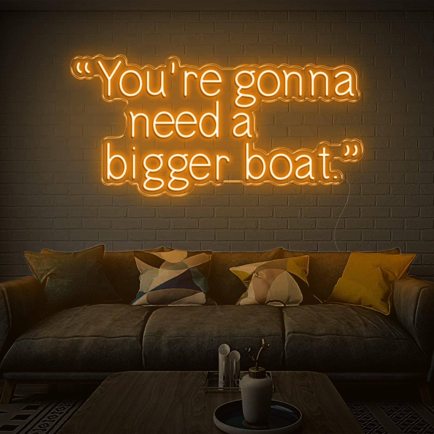 Youre Gonna Need A Bigger Boat Cyan Led Neon Sign For Home Wall Art | Shineneon