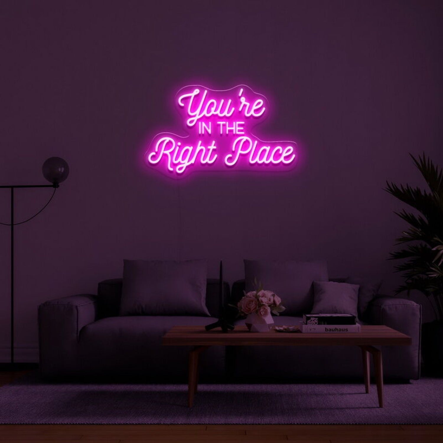 Youre In The Right Place Led Neon Sign For Welcoming Decor - Shineneon