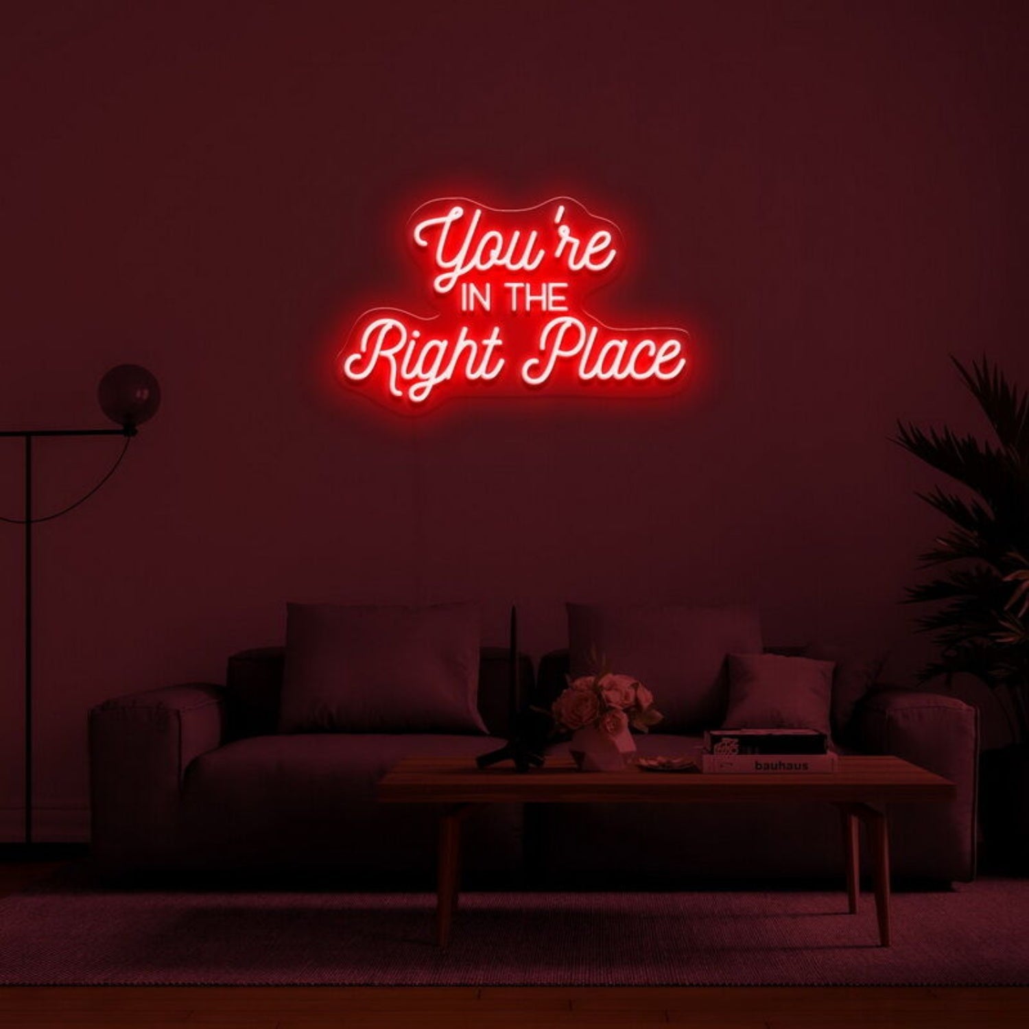 Youre In The Right Place Led Neon Sign For Welcoming Decor - Shineneon