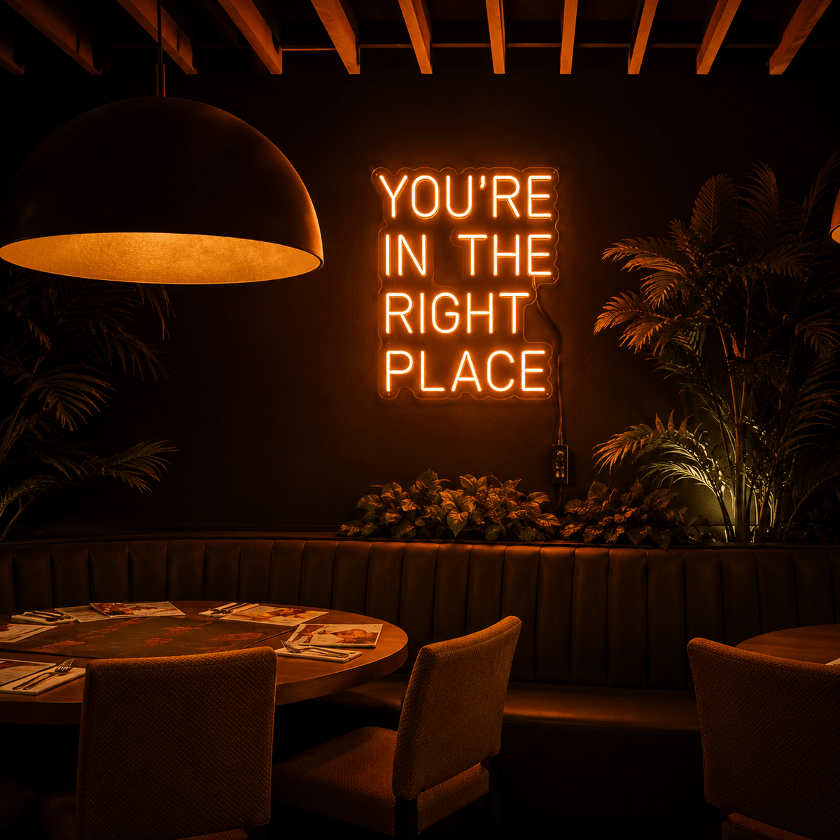 You're In The Right Place LED Neon Sign Home Wall Art - Shineneon