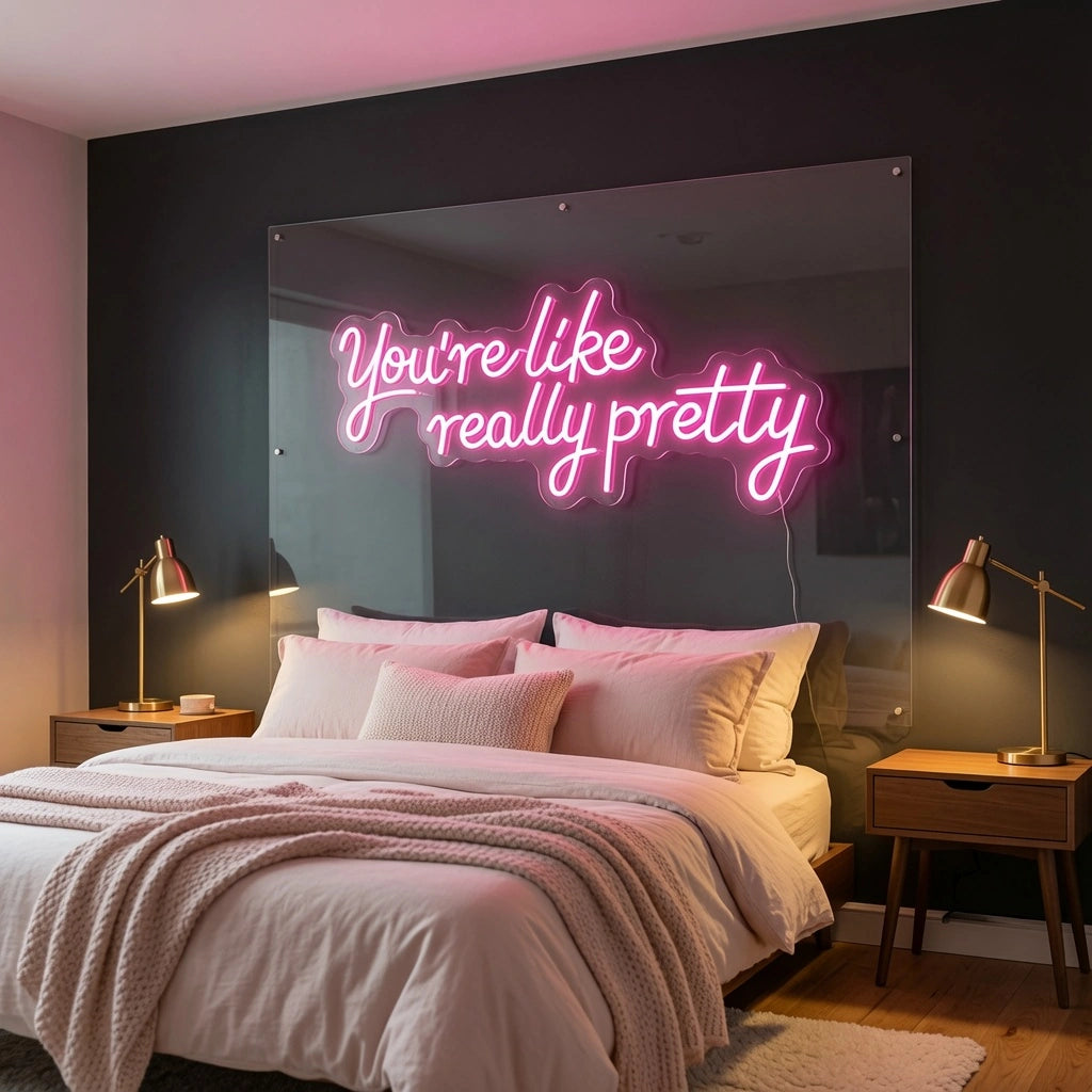 You're Like Really Pretty LED Neon Sign Home Wall Art Wall Neon Sign - 02 High-Converting Product Image
