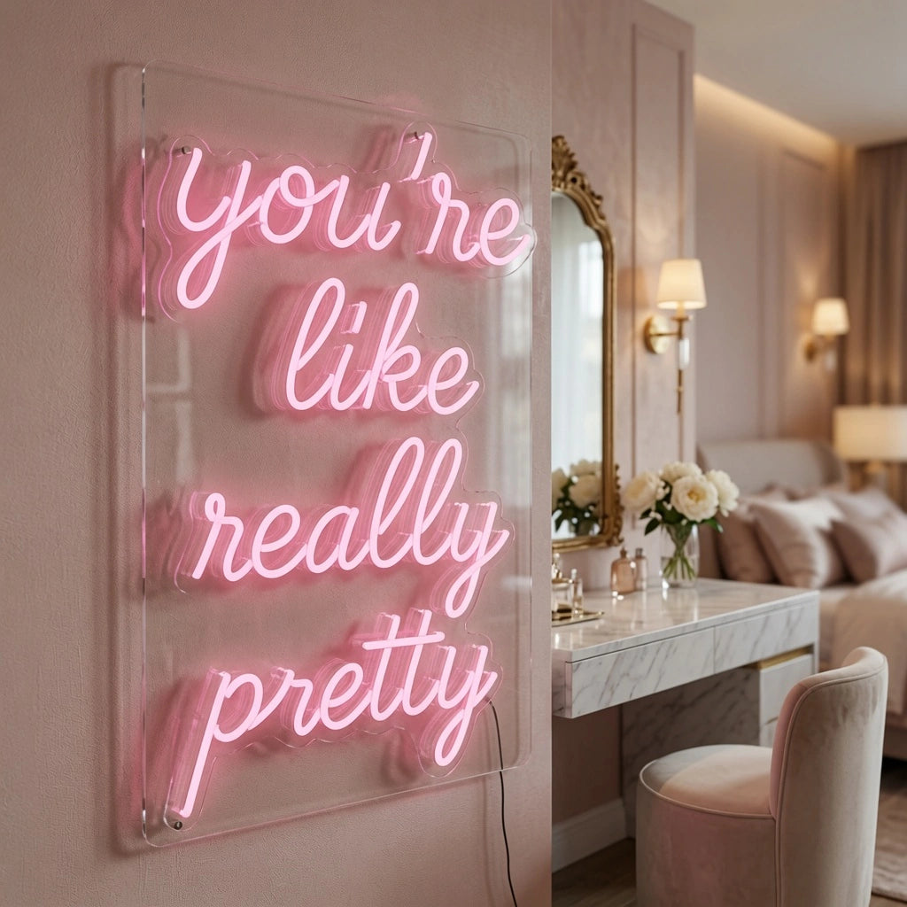 You're Like Really Pretty Wall Decor LED Neon Sign Wall Decor - 02 High-Converting Product Image