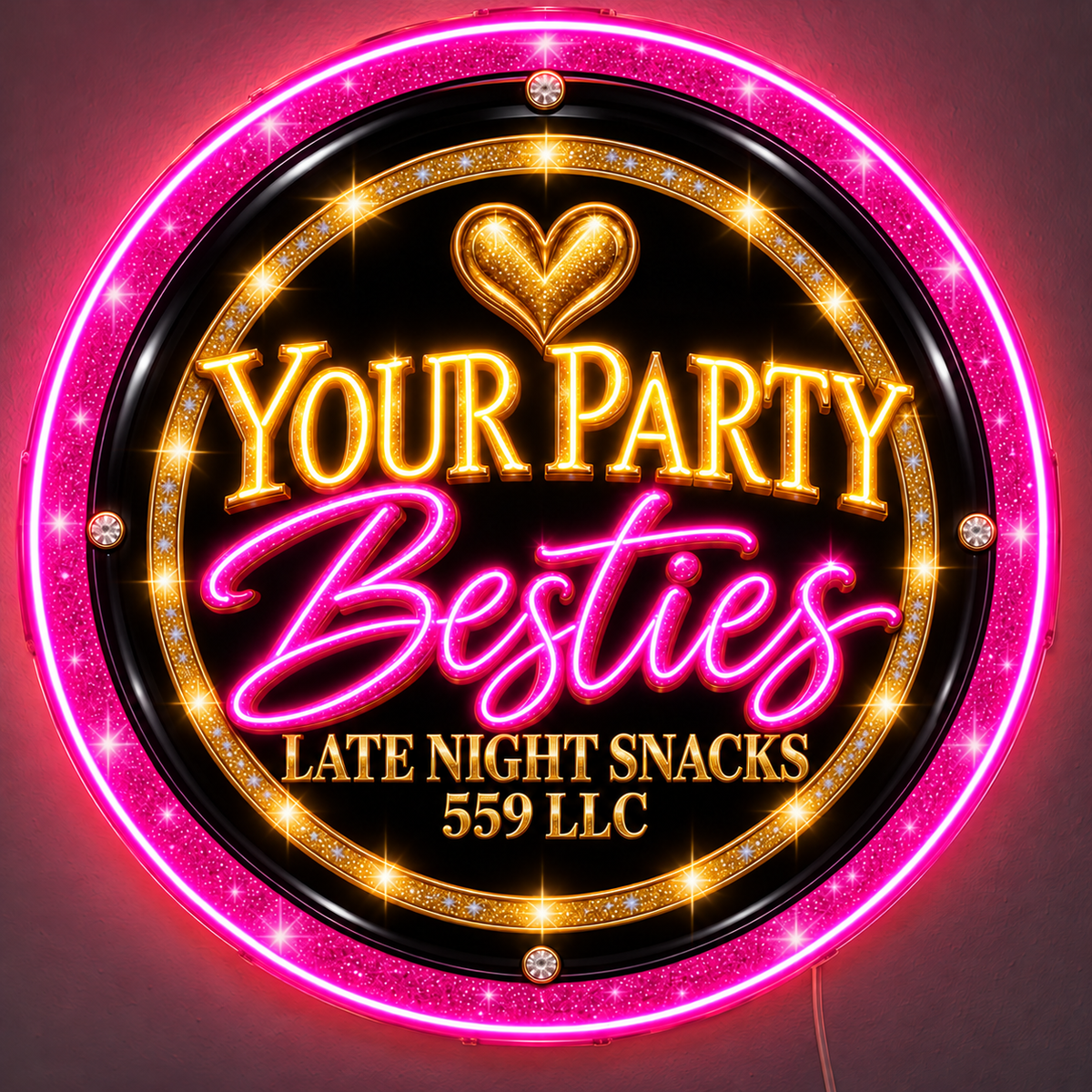 Your Party Besties Custom LED Neon Sign