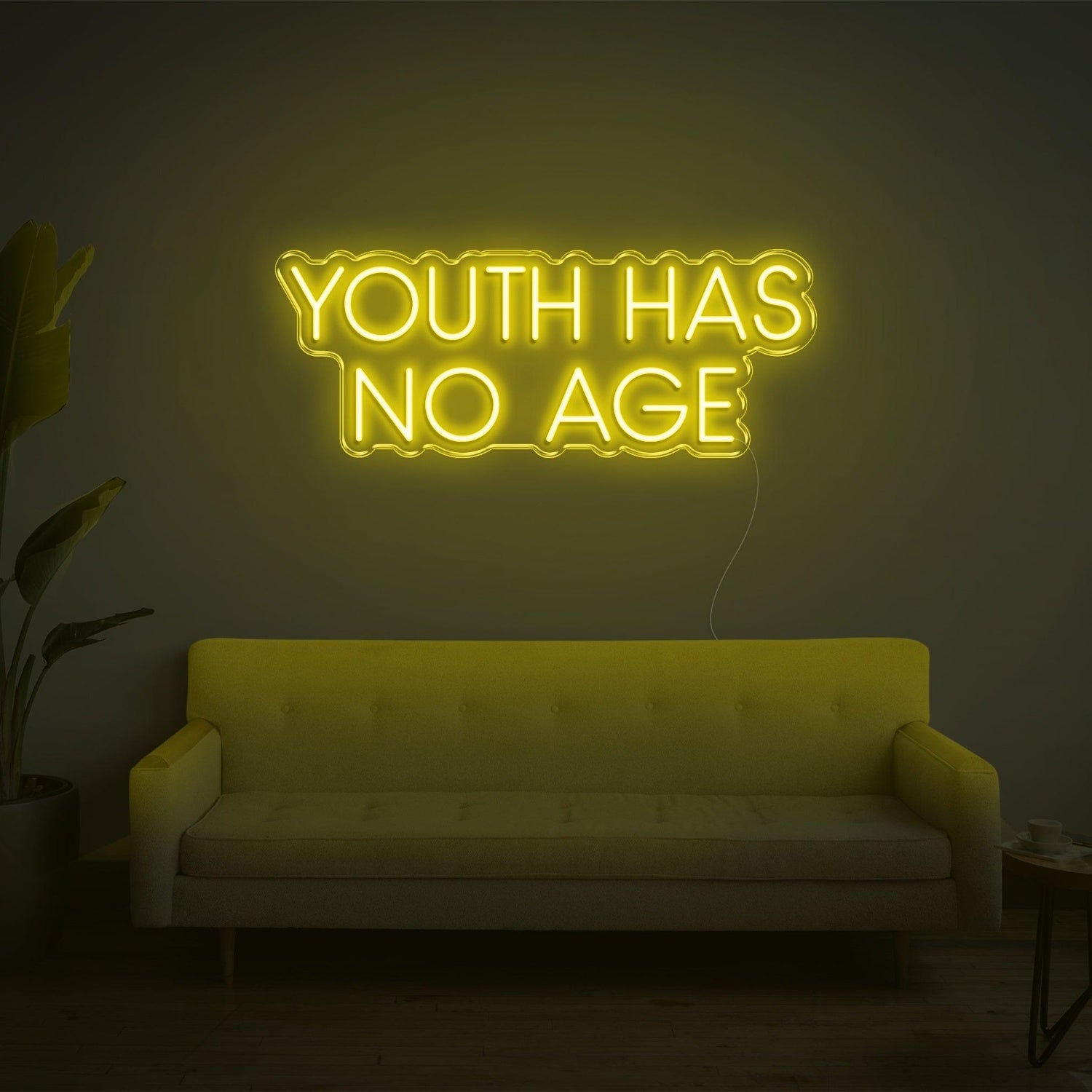 Youth Has No Age Bright Yellow Led Neon Sign For Artistic Indoor Wall Decor | Shineneon