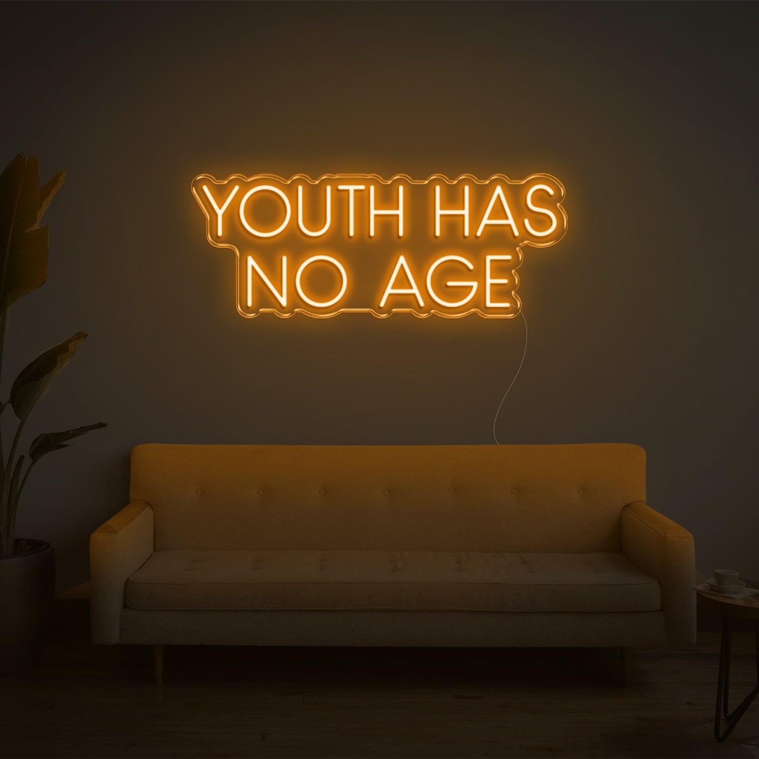 Youth Has No Age Bright Yellow Led Neon Sign For Artistic Indoor Wall Decor | Shineneon