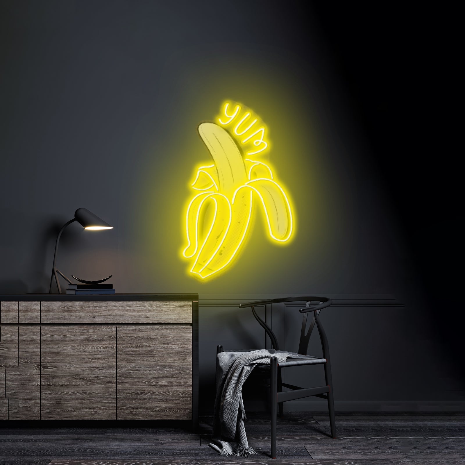 Yum Banana Custom Led Signs Artwork For Sale