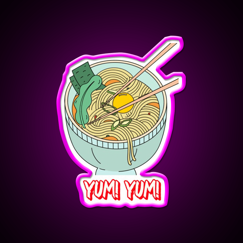 Yum Yum Food Led Neon Sign Chinese Food Rgb Color - Shineneon