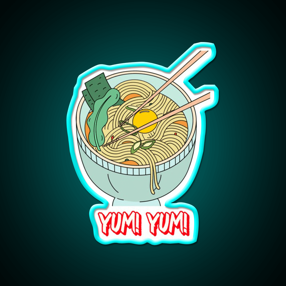 Yum Yum Food Led Neon Sign Chinese Food Rgb Color - Shineneon