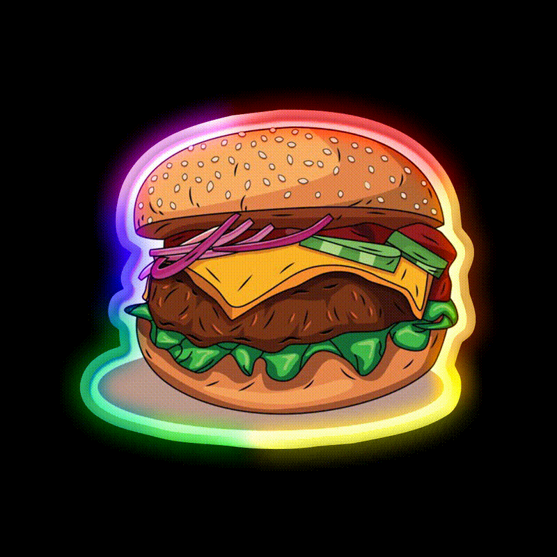 Yummy Snack Food Led Neon Sign Rgb Color