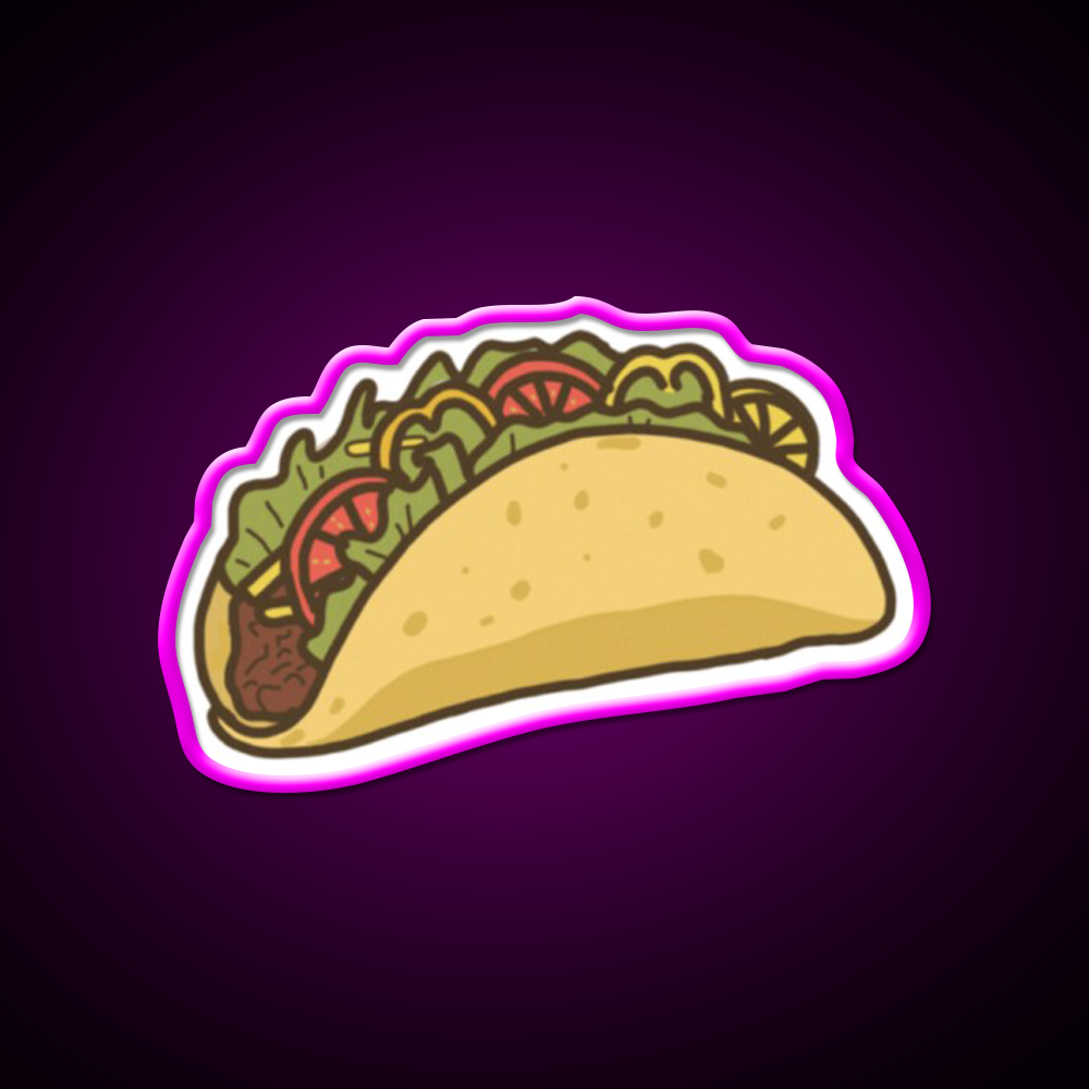 Yummy Taco Led Neon Sign Mexican Food Sign Rgb Color