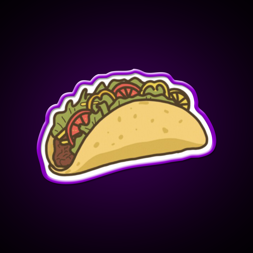 Yummy Taco Led Neon Sign Mexican Food Sign Rgb Color