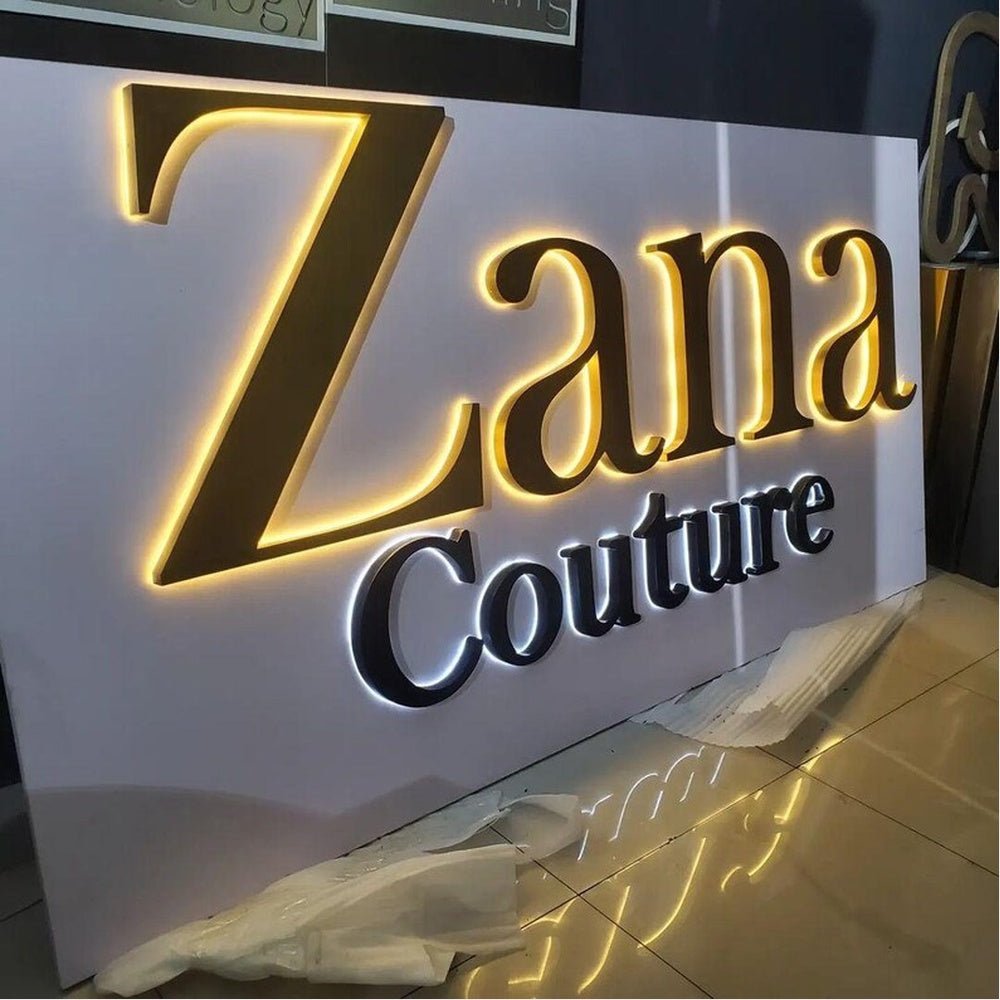 Zana Couture 3D Backlit Channel Letters Led Light Sign - Shineneon