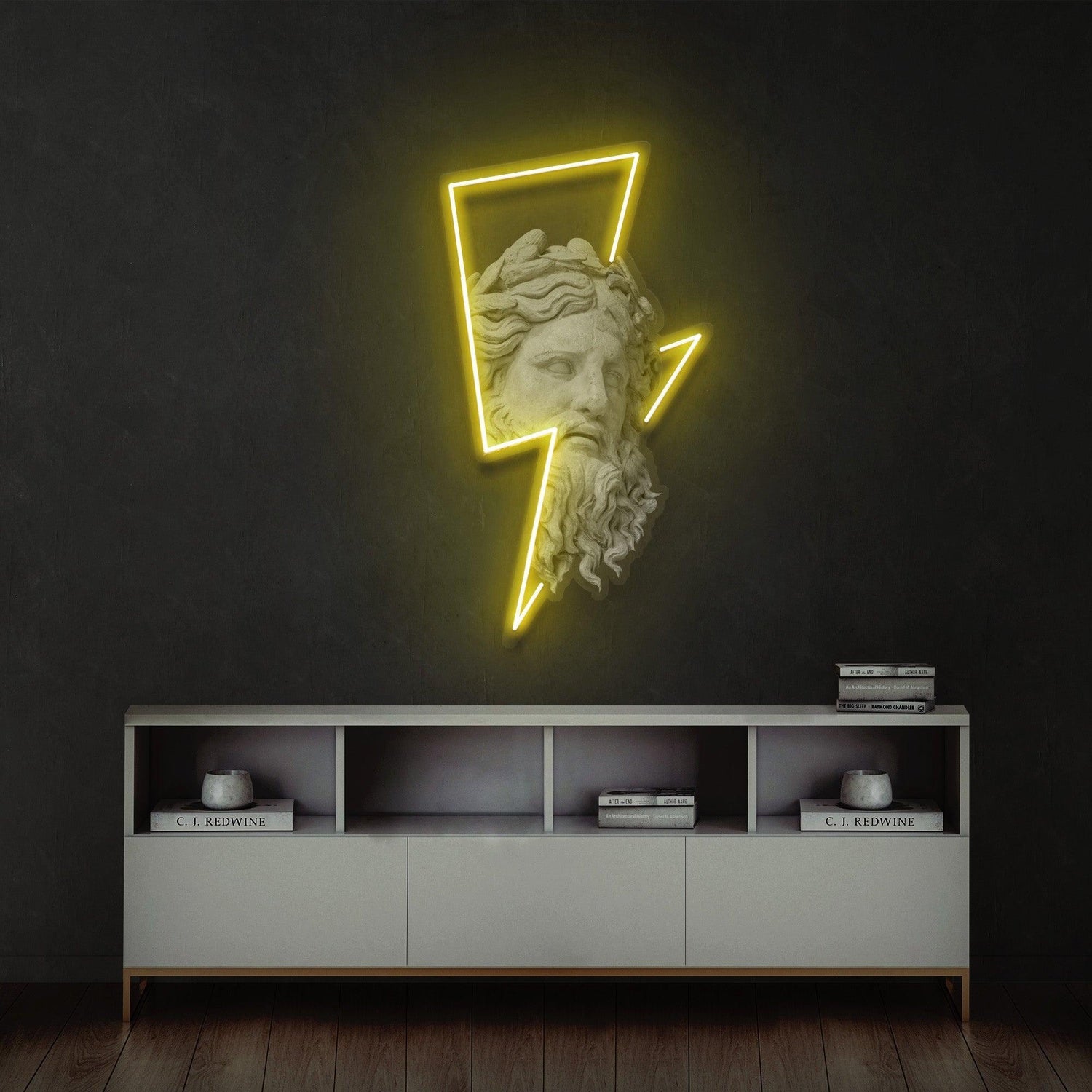 Zeus Thunderbolt Uv Printed Led Neon Sign For Home Decor | Shineneon