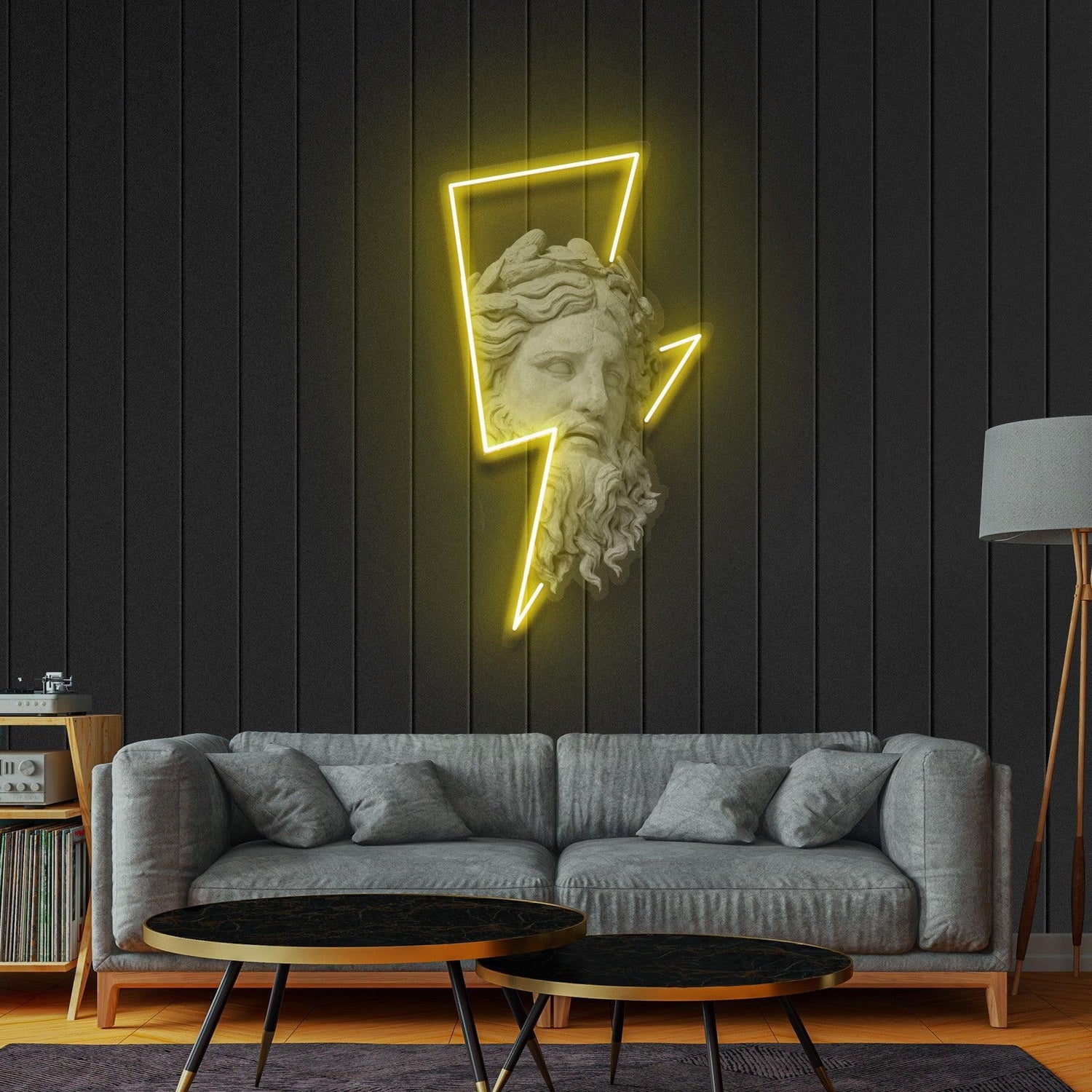 Zeus Thunderbolt Uv Printed Led Neon Sign For Home Decor | Shineneon