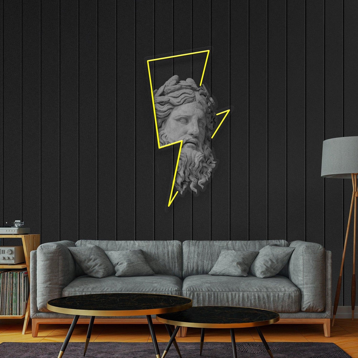 Zeus Thunderbolt Uv Printed Led Neon Sign For Home Decor | Shineneon