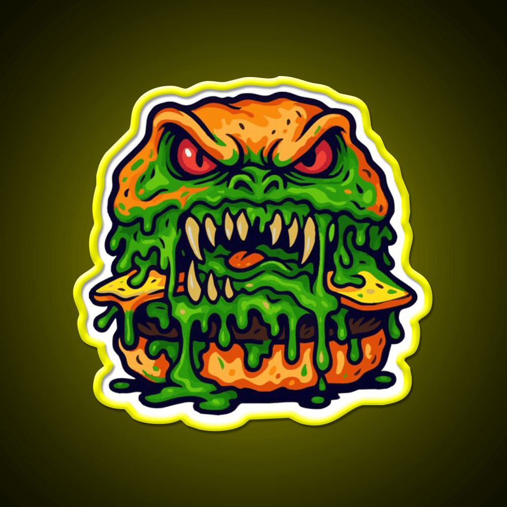 Zombie Burger Fast Food Led Neon Sign For Burger Place Rgb Color - Shineneon
