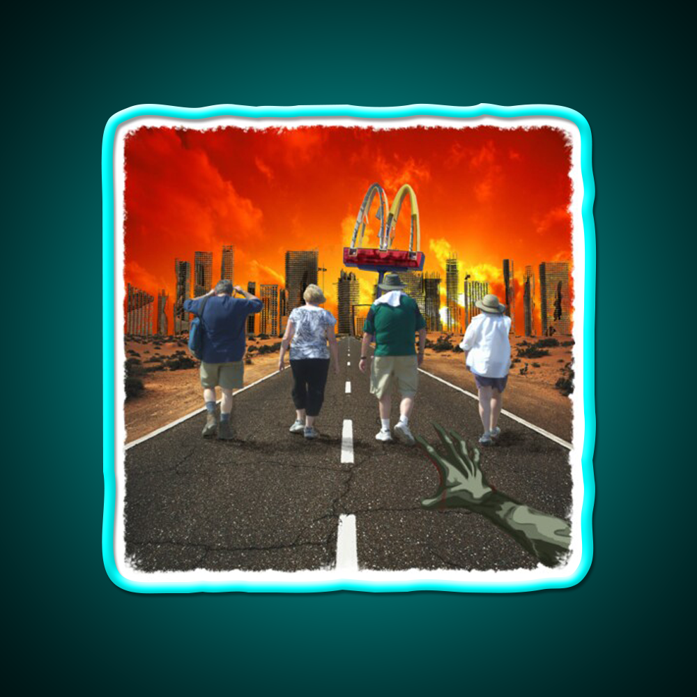 Zombie Fast Food Led Neon Sign For Burger Place Rgb Color