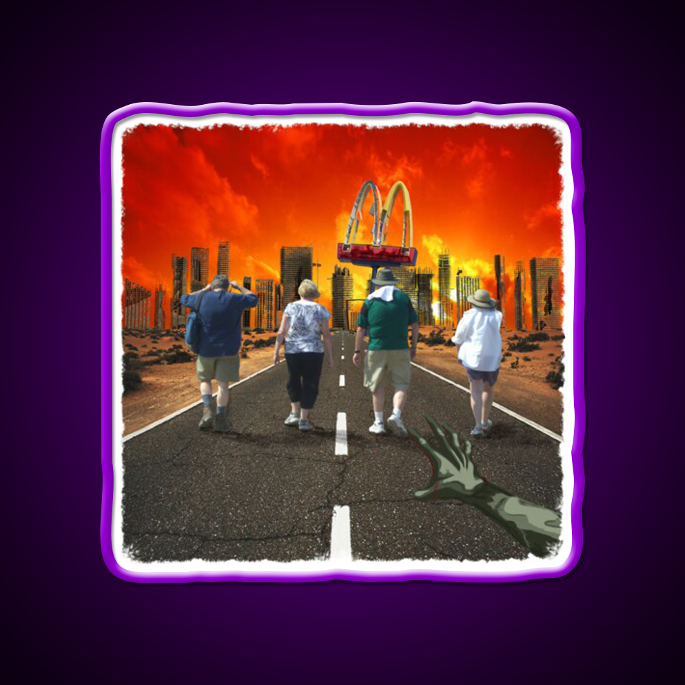 Zombie Fast Food Led Neon Sign For Burger Place Rgb Color