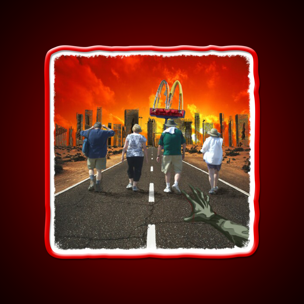 Zombie Fast Food Led Neon Sign For Burger Place Rgb Color