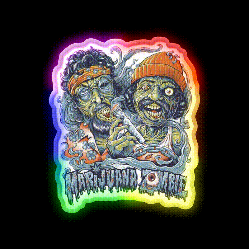 Zombie Hemp Inspired Green Leaf Led Neon Sign Rgb Color