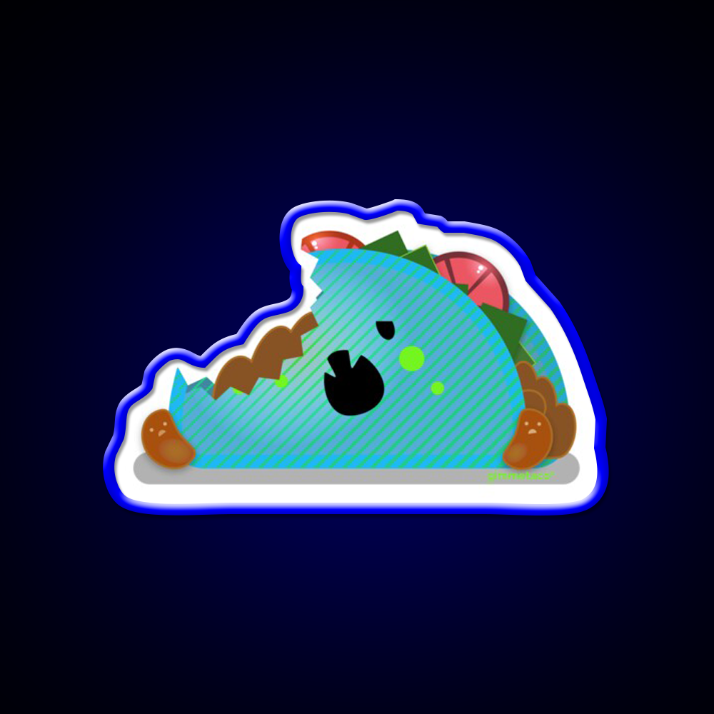 Zombie Taco Kawaii Taco Time Taco Led Neon Sign Rgb Color