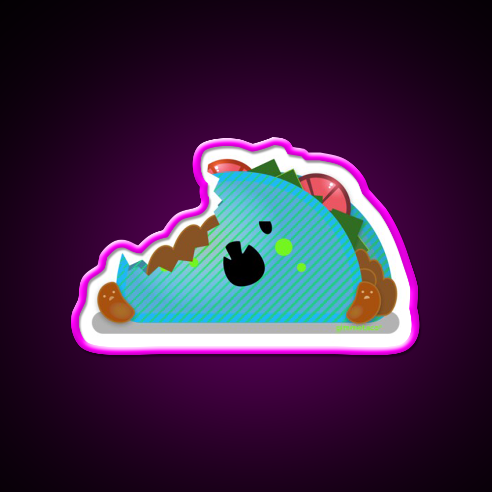 Zombie Taco Kawaii Taco Time Taco Led Neon Sign Rgb Color