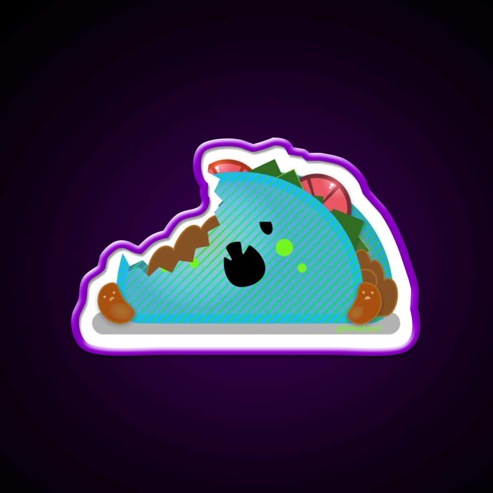 Zombie Taco Kawaii Taco Time Taco Led Neon Sign Rgb Color