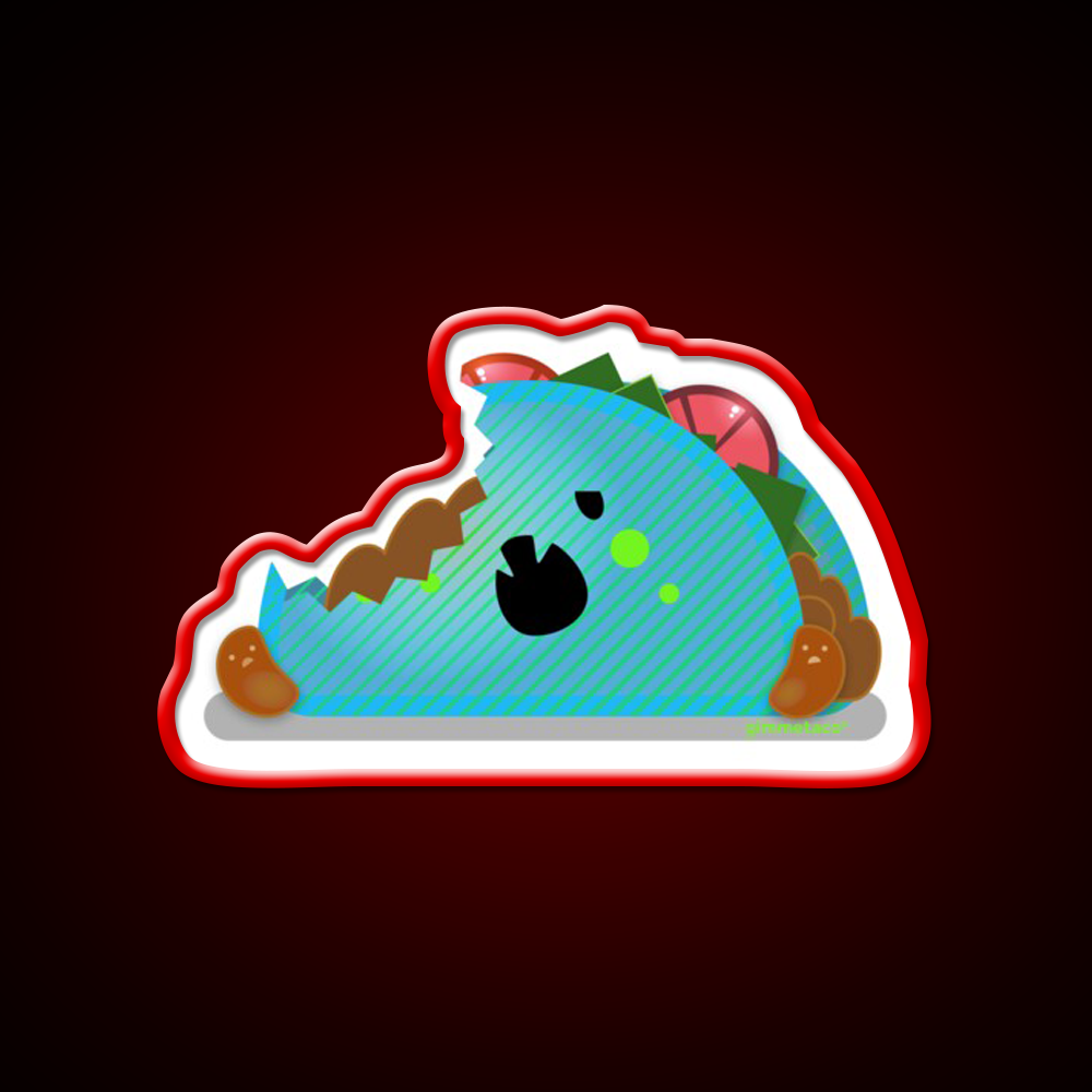 Zombie Taco Kawaii Taco Time Taco Led Neon Sign Rgb Color