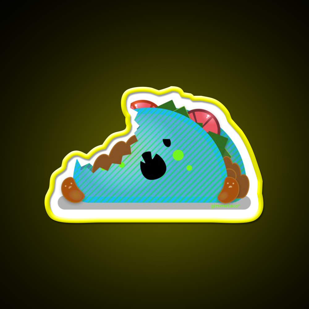 Zombie Taco Kawaii Taco Time Taco Led Neon Sign Rgb Color