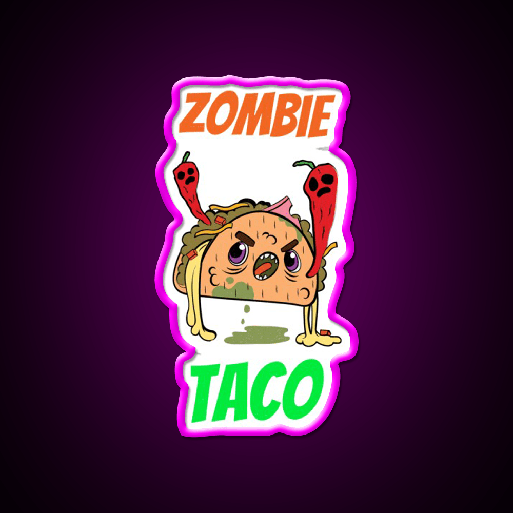 Zombie Taco Led Neon Sign Mexican Food Sign Rgb Color - Shineneon