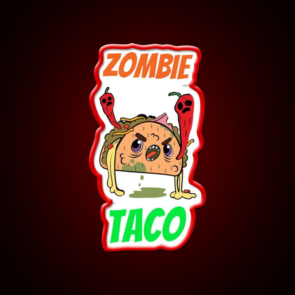 Zombie Taco Led Neon Sign Mexican Food Sign Rgb Color - Shineneon