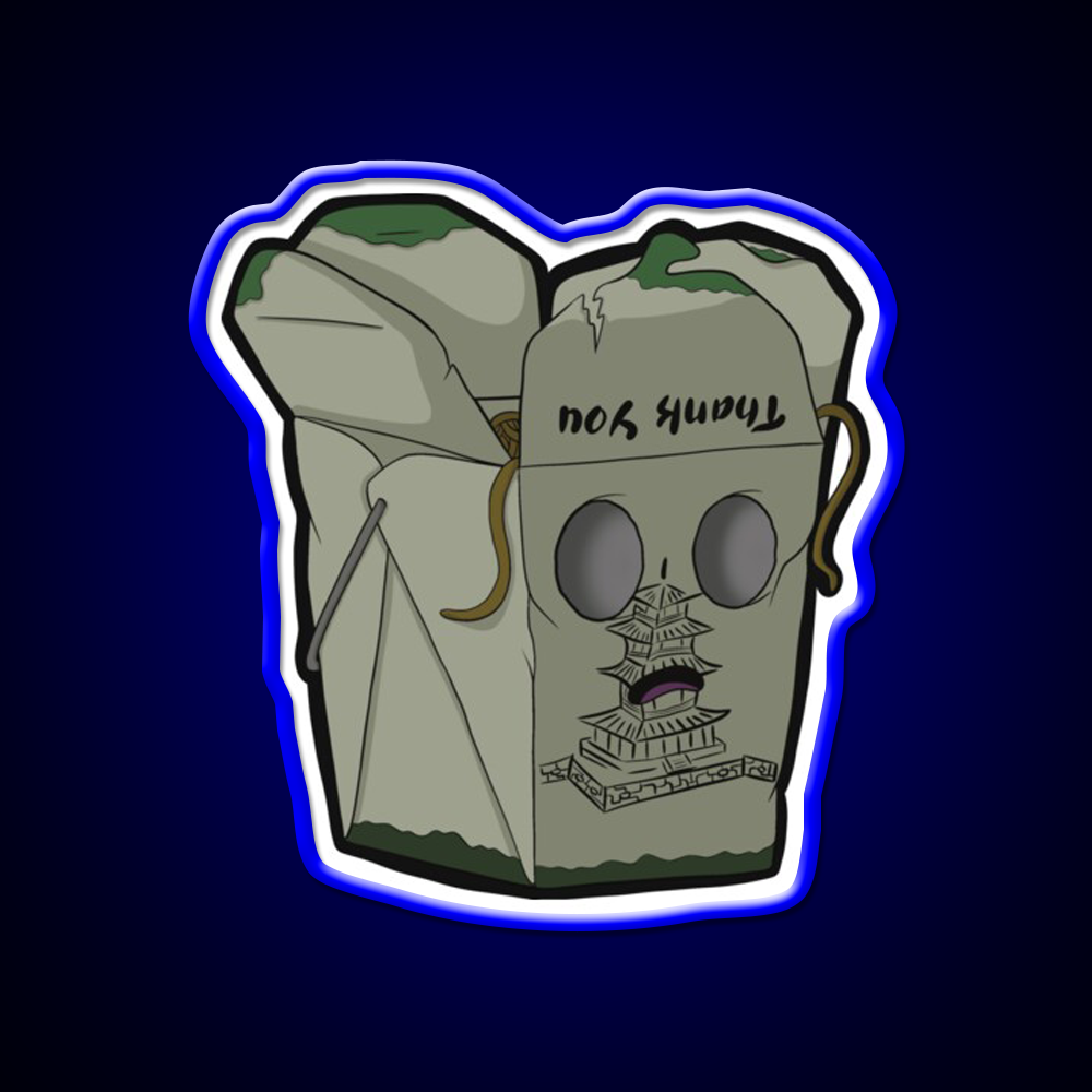 Zombie Take Out Led Neon Sign Chinese Food Rgb Color