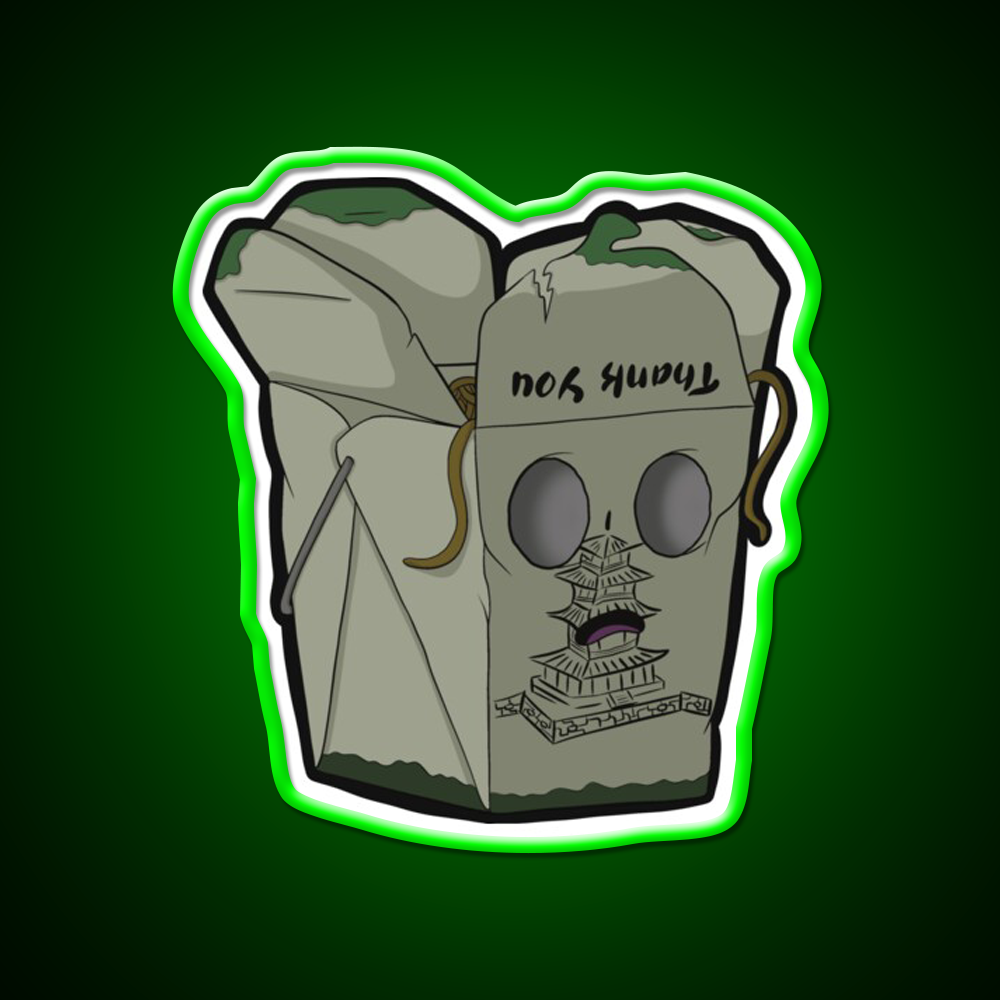 Zombie Take Out Led Neon Sign Chinese Food Rgb Color