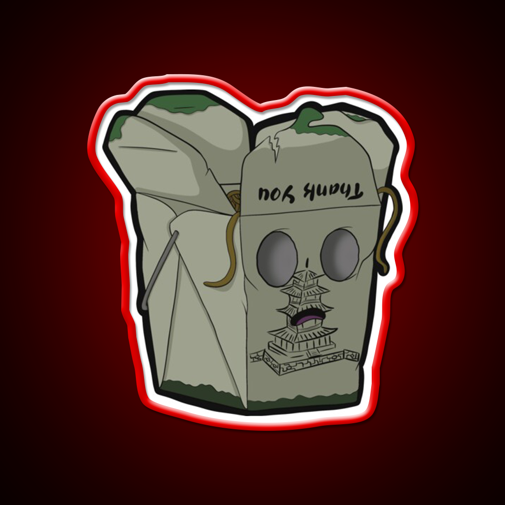 Zombie Take Out Led Neon Sign Chinese Food Rgb Color