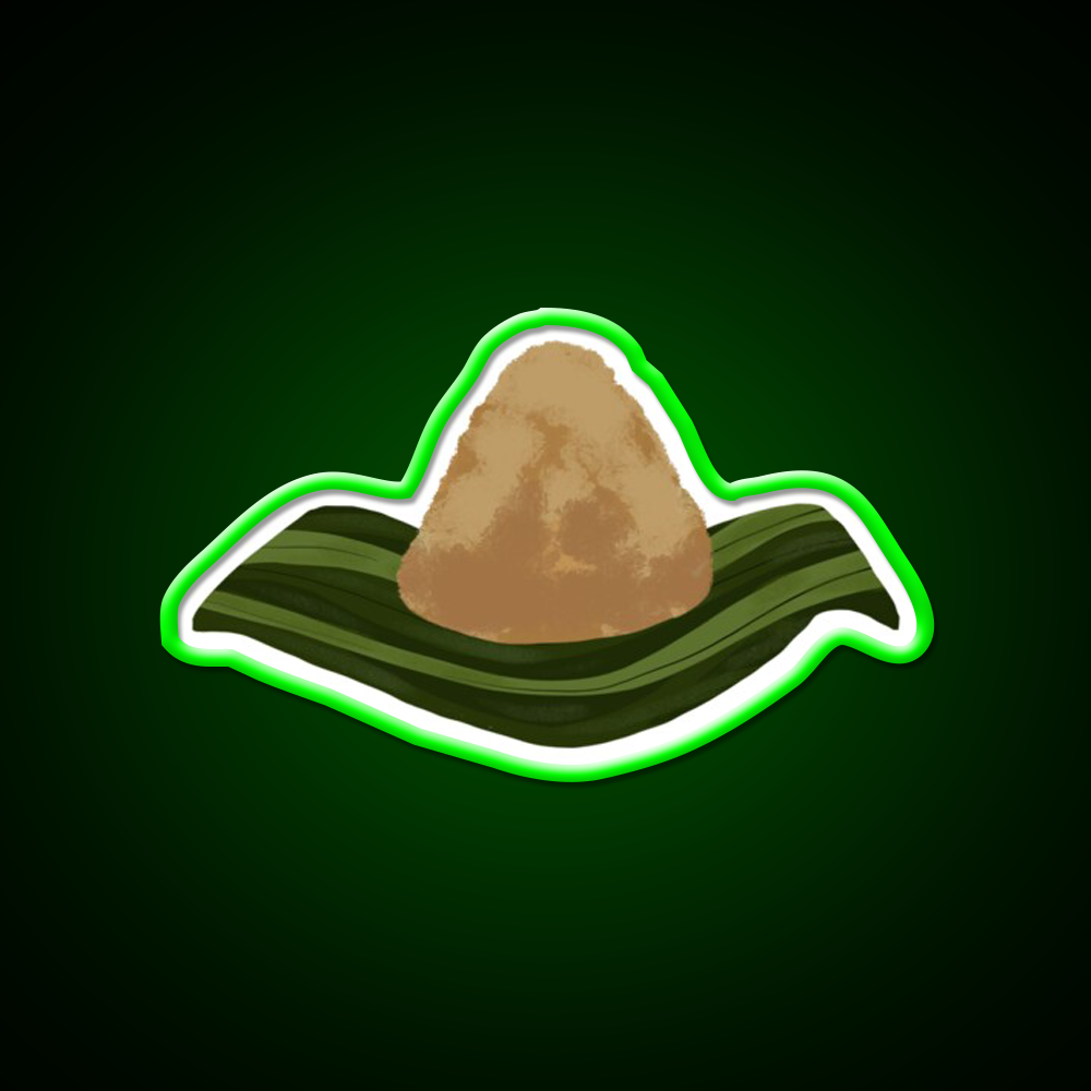 Zongzi Sticky Rice Led Neon Sign Chinese Food Rgb Color