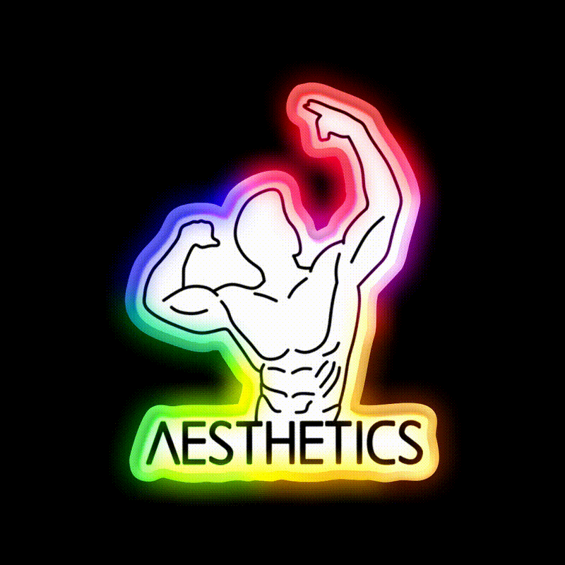 Zyzz Pose Fitness Aesthetics Zyzz Legacy Gym Fitness Led Neon Sign Rgb Color