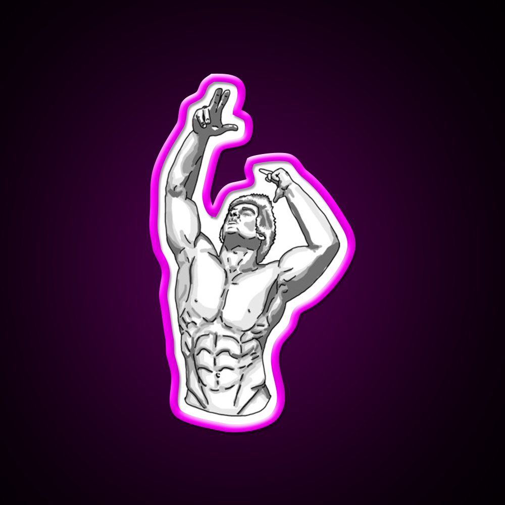 Zyzz Posing Gym Fitness Led Neon Sign Rgb Color