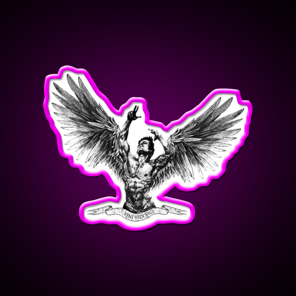 Zyzz Winged Sign Gym Fitness Led Neon Sign Rgb Color