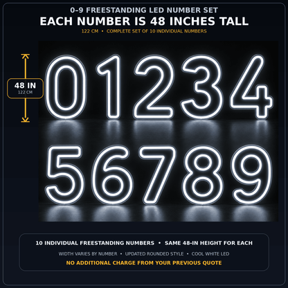 0-9 Nummber's Custom LED Neon Sign - Shineneon