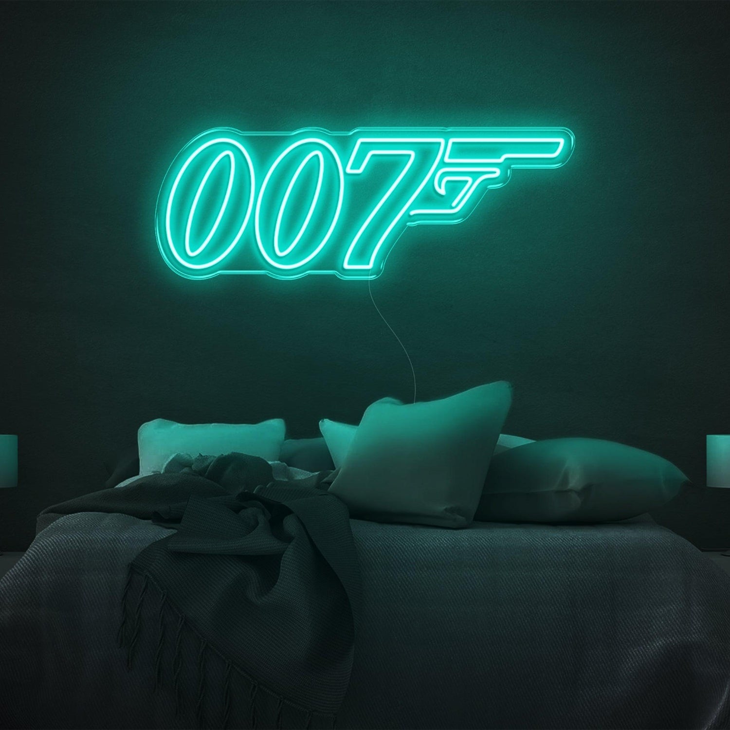 007 Bright Pink Pistol Design Led Neon Sign For Bedroom Wall Decor | Shineneon