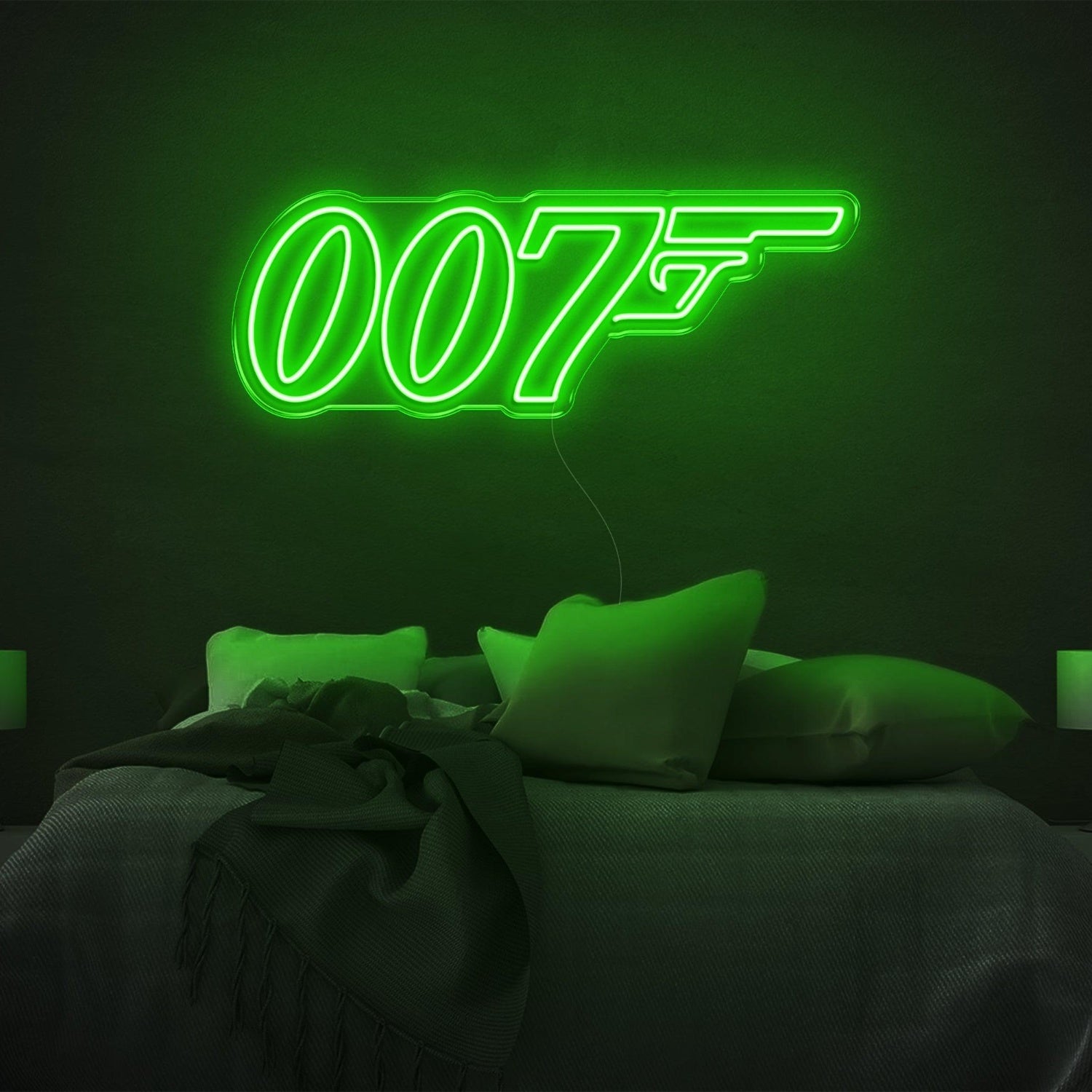 007 Bright Pink Pistol Design Led Neon Sign For Bedroom Wall Decor | Shineneon