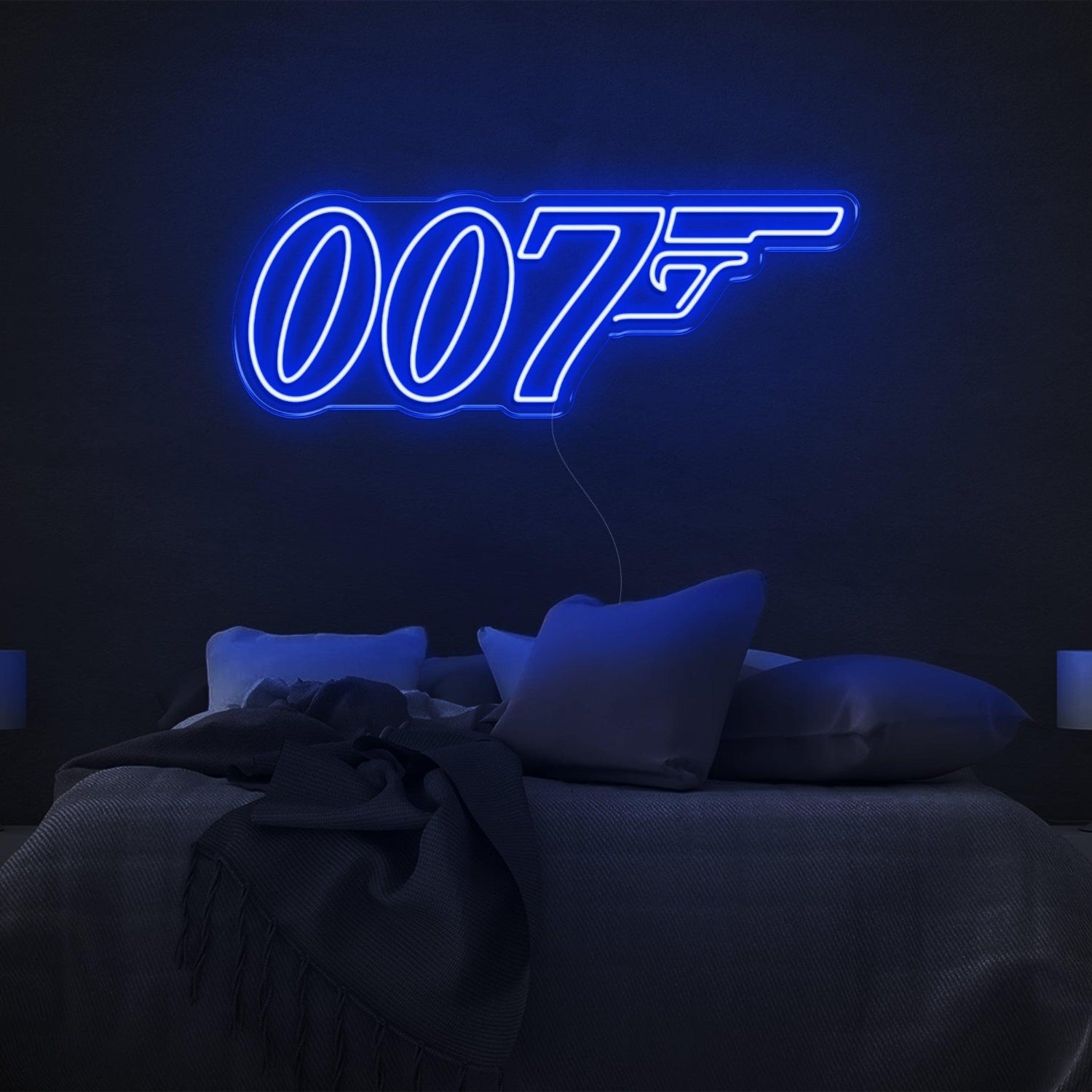 007 Bright Pink Pistol Design Led Neon Sign For Bedroom Wall Decor | Shineneon