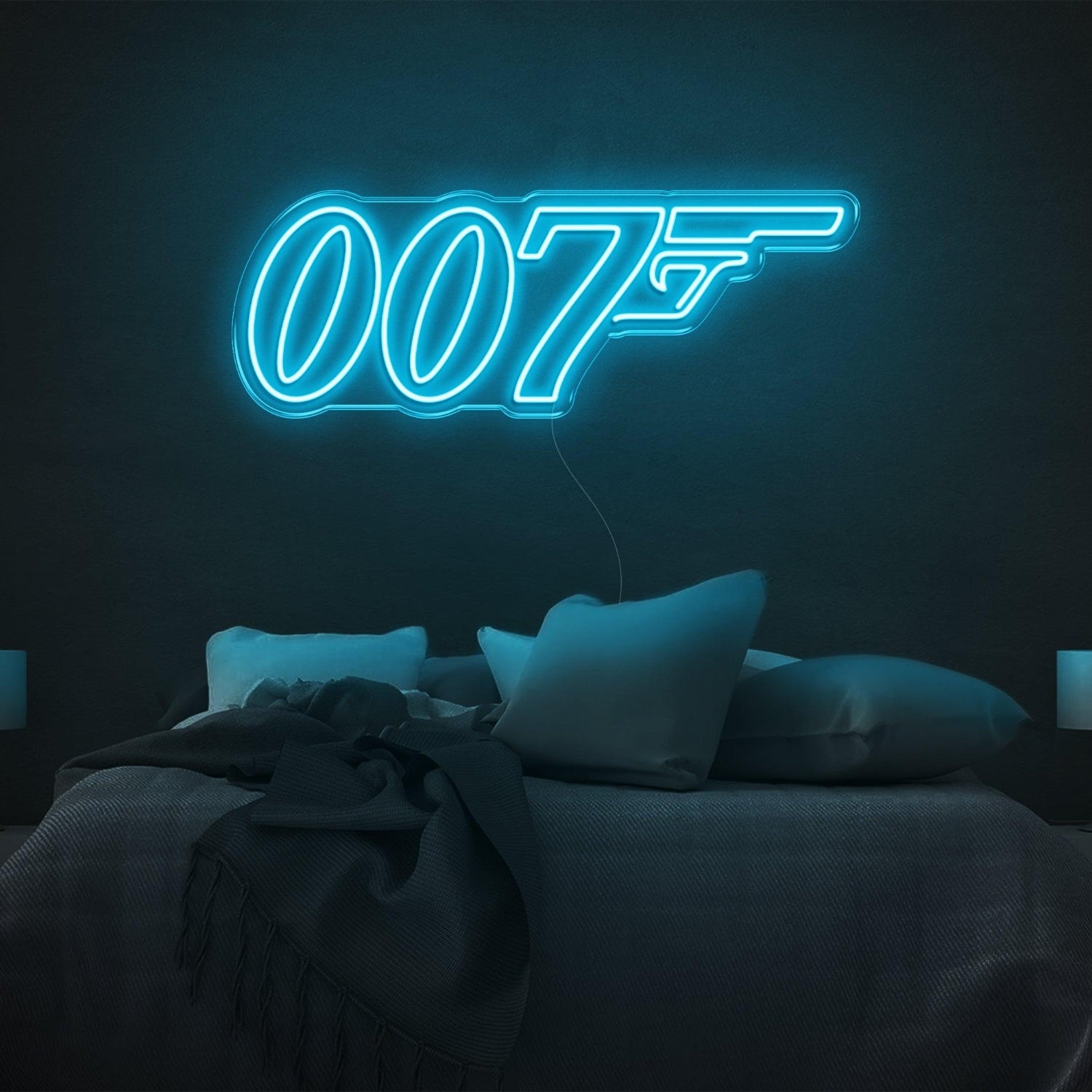007 Bright Pink Pistol Design Led Neon Sign For Bedroom Wall Decor | Shineneon