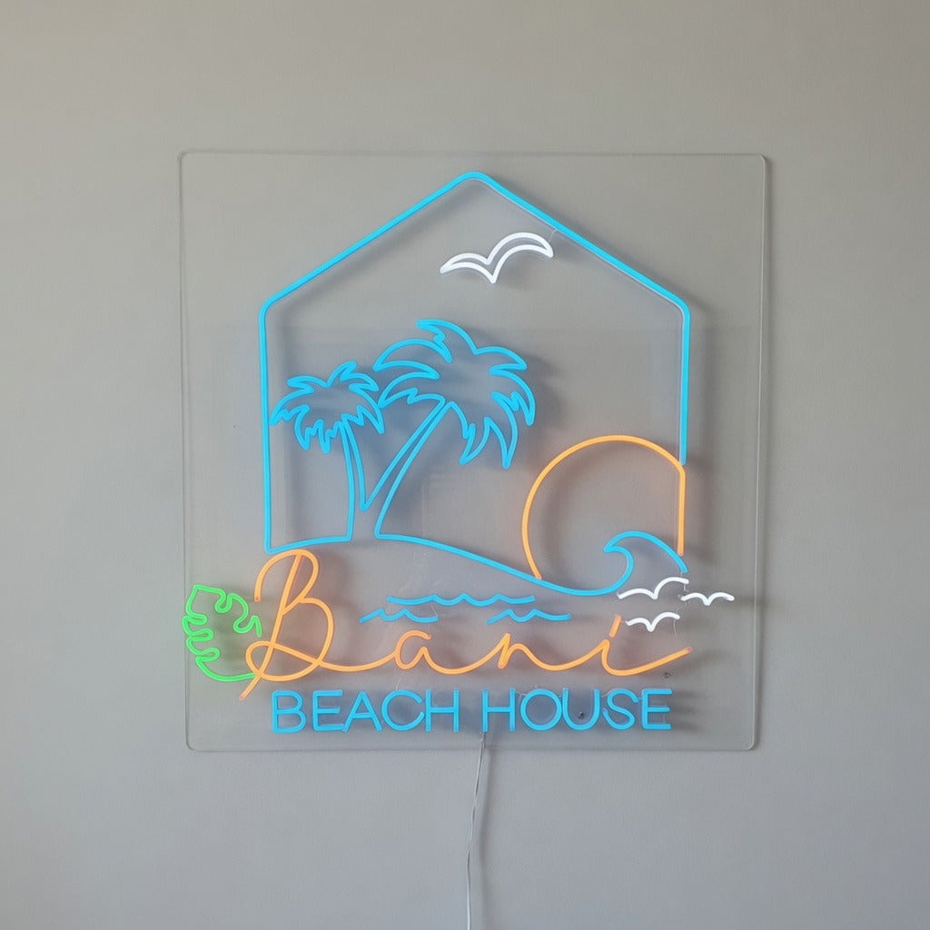 Beach House LED Neon Sign Dimmable Wall Light - Shineneon